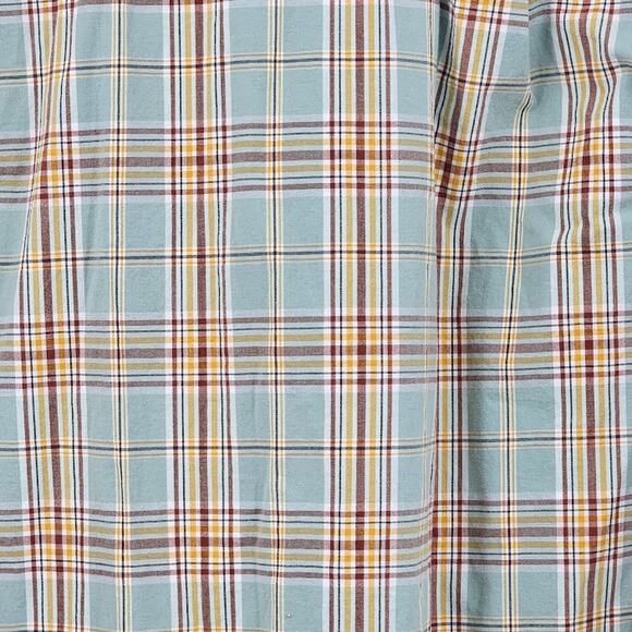 George Men’s 2XL Green Brown Checked Classic Fit Button Shirt Casual Plaid - Picture 3 of 6